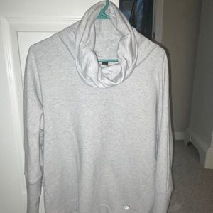 Athletic cowl neck pullover